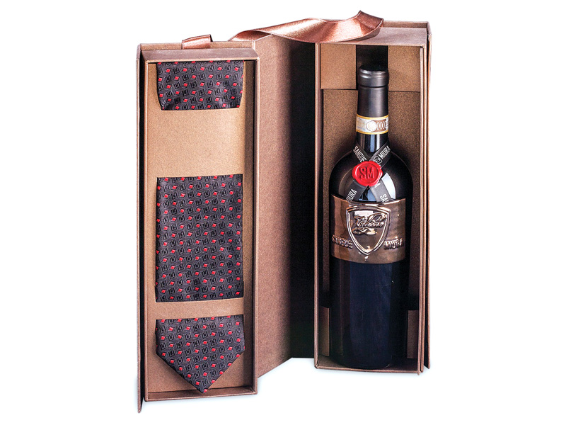 Kutija za vino sa kravatom (bez flaše) 877