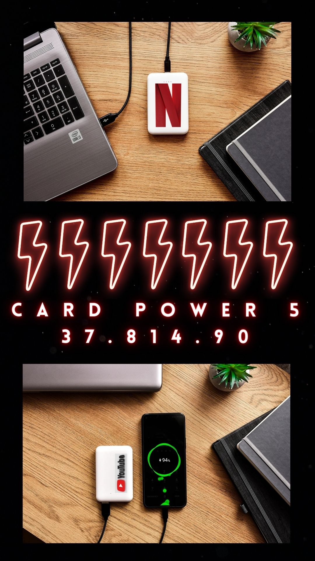 card power bank 5 externa baterija
