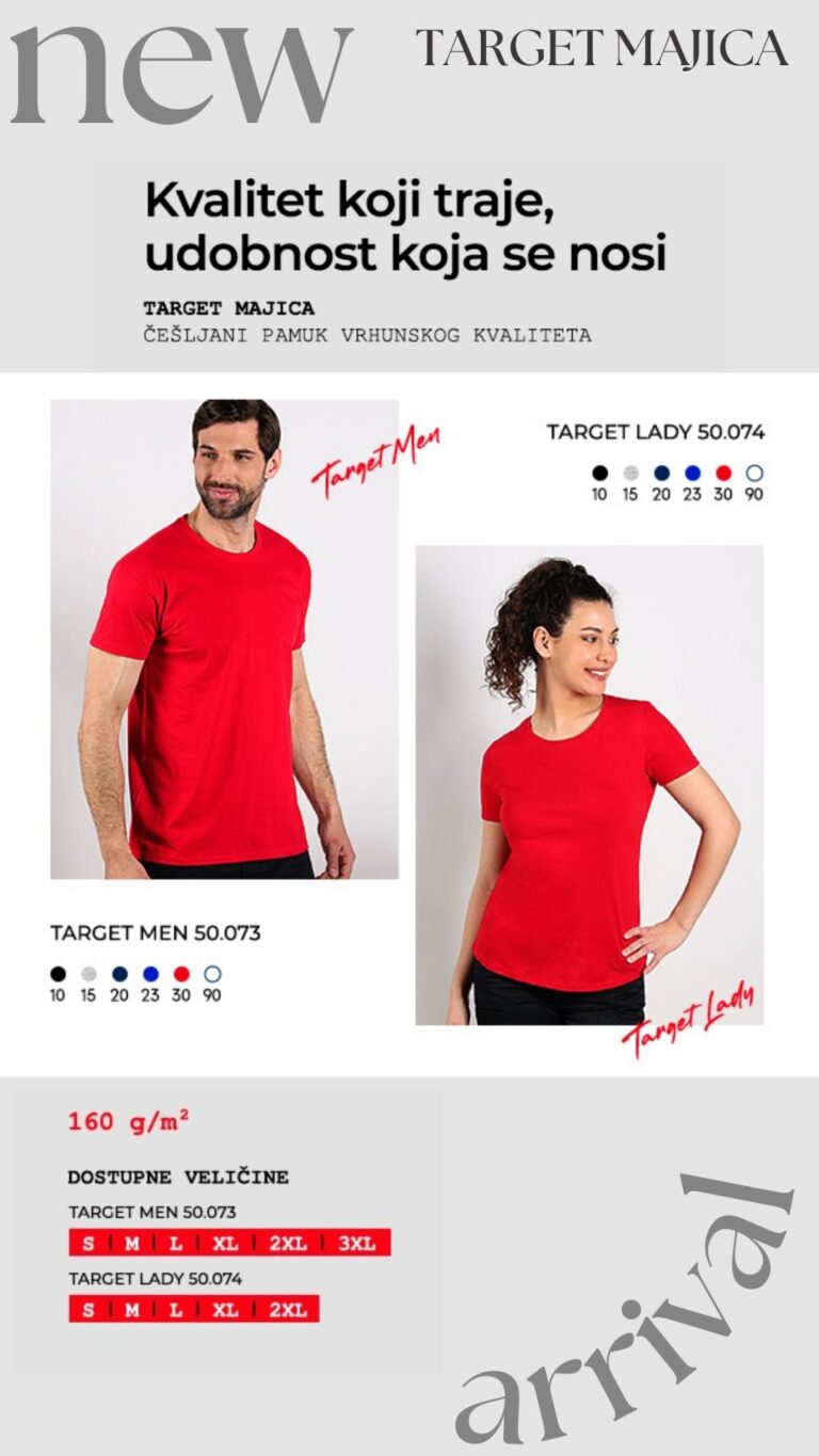 TARGET MAJICA – češljani pamuk vrhunskog kvaliteta