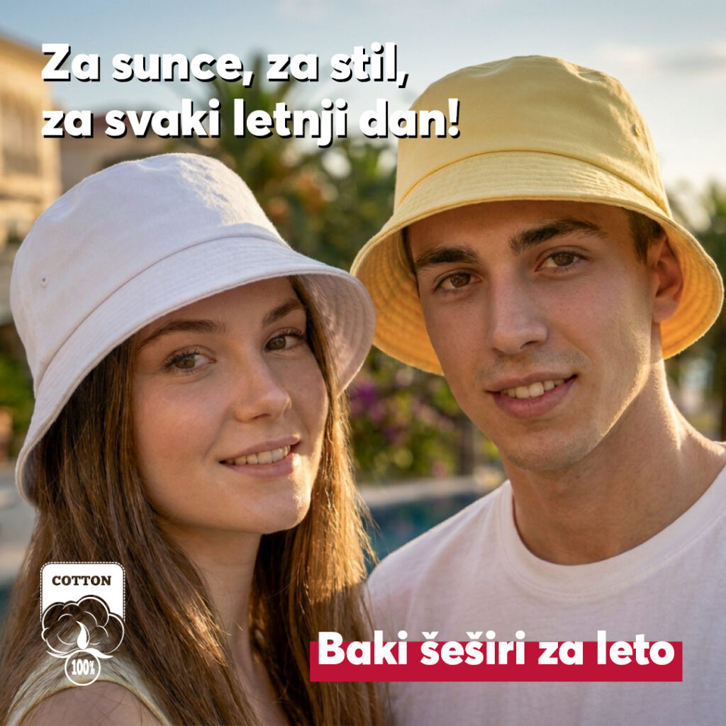 Baki letnji sesiri sa stampom impress